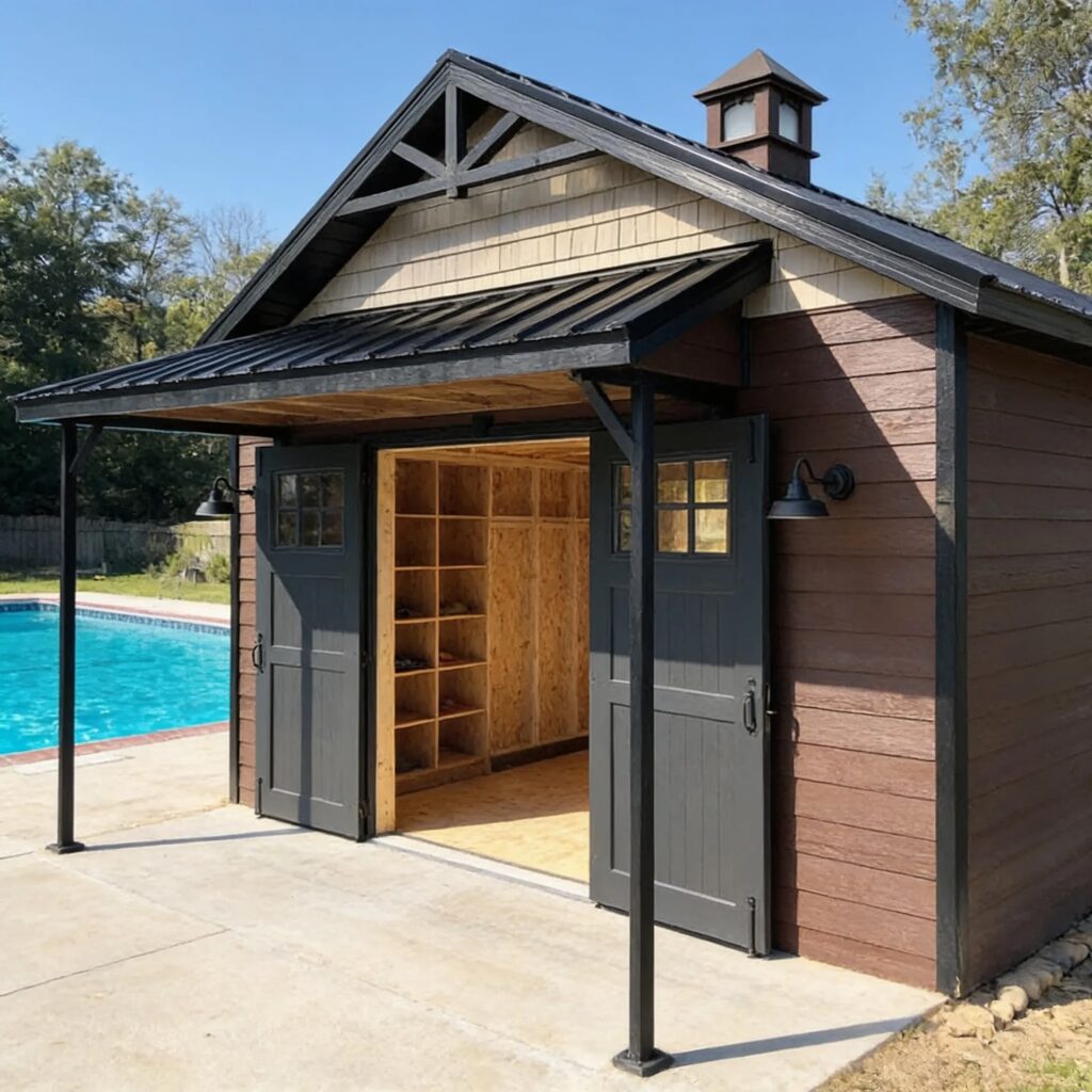 Luxury Pool House Shed